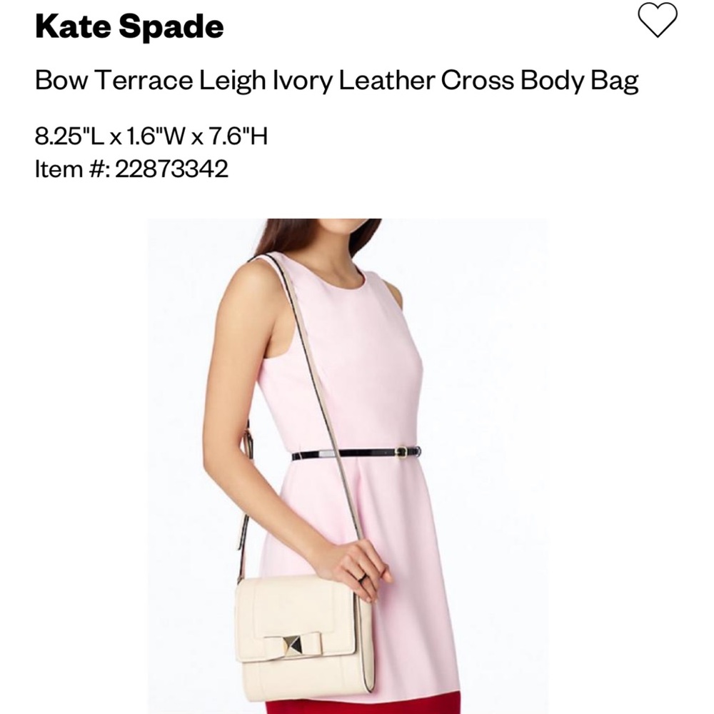 Kate Spade Leight bow Terry Ivory leather Bag - Picture 2 of 16